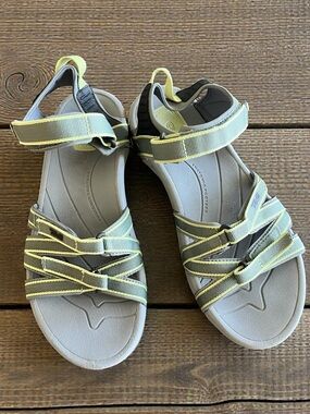Teva Women's Tirra Strappy Sandals – Lime Green/Gray – Size 9